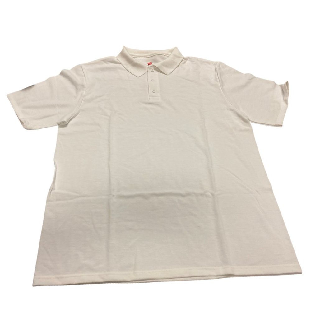 Hanes Fresh IQ X-Temp Pique Polo White LG